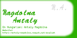 magdolna antaly business card